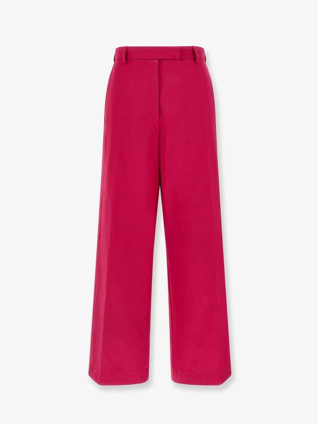 Dries Van Noten Penn Satin Trousers Fuchsia