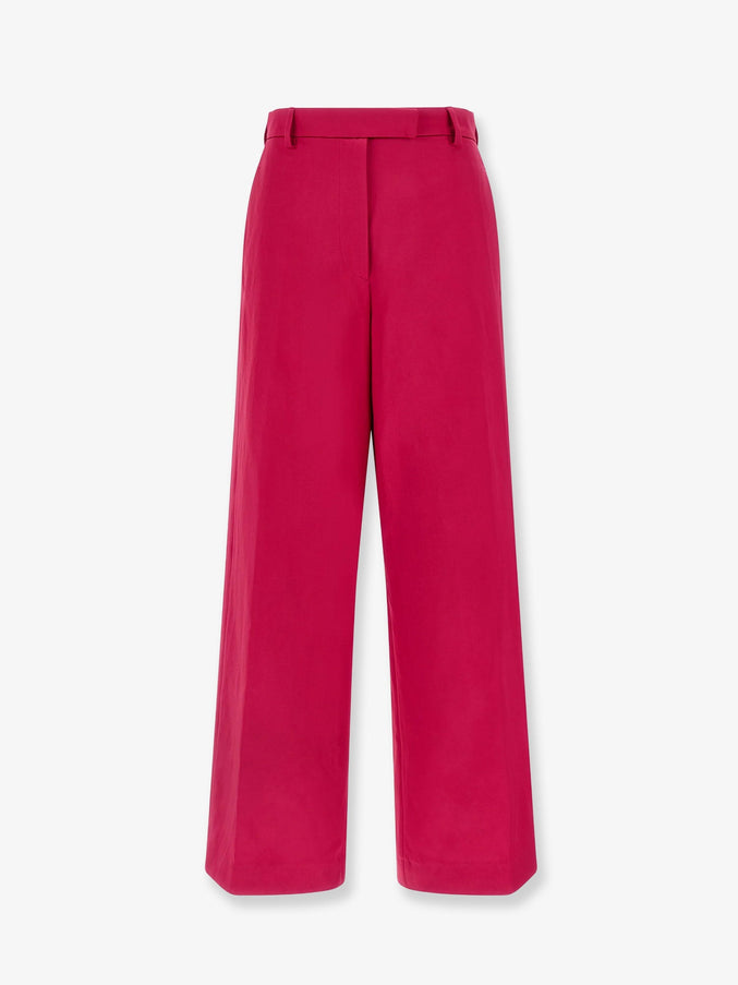Dries Van Noten Penn Satin Trousers Fuchsia