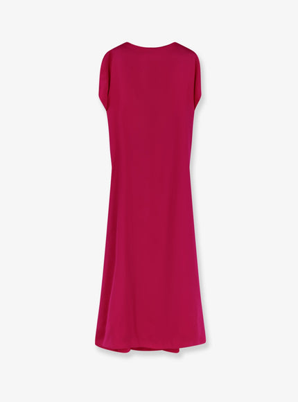 Dries Van Noten Diria Silk Dress Fuchsia