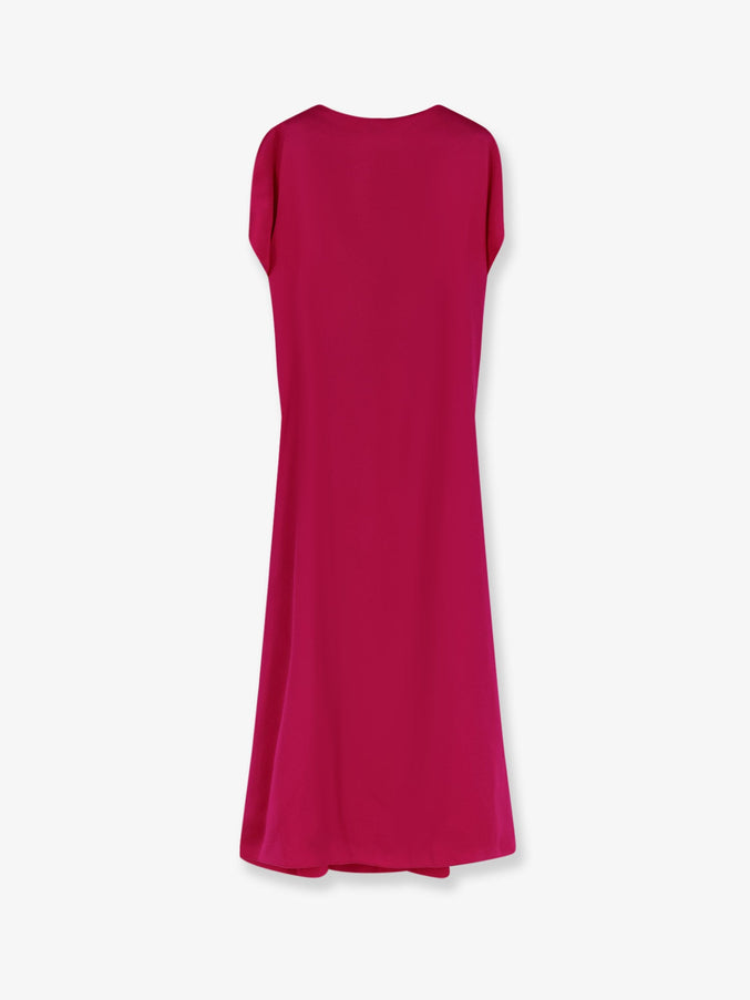 Dries Van Noten Diria Silk Dress Fuchsia
