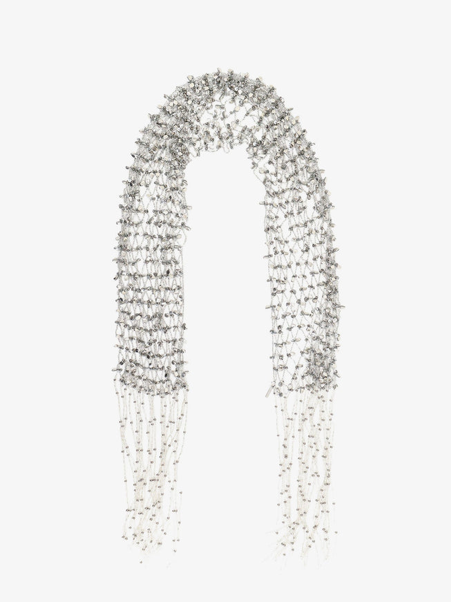 Dries Van Noten Scarf Necklace Uni Silver