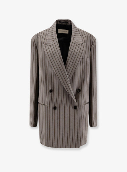 Dries Van Noten Bliss Oversize Viscose Blazer Grey