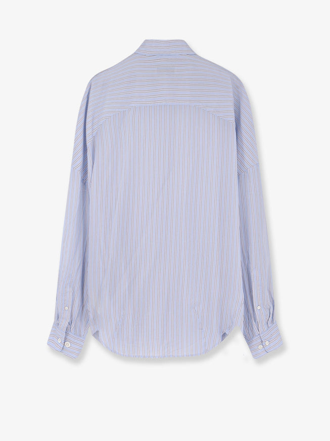 Dries Van Noten Casia Cupro Shirt With Striped Pattern