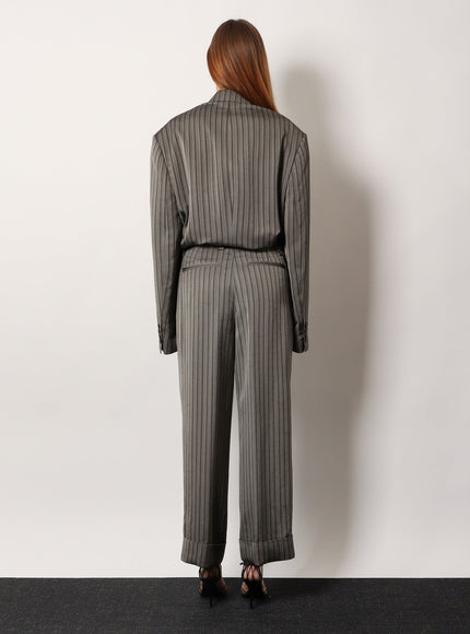 Dries Van Noten Pakora Viscose Trousers With Striped Motif