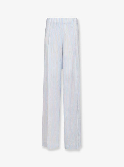 Dries Van Noten Pila Cupro Trousers Light Blue