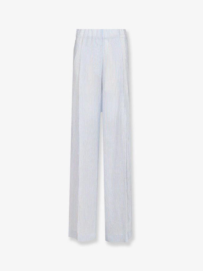 Dries Van Noten Pila Cupro Trousers Light Blue