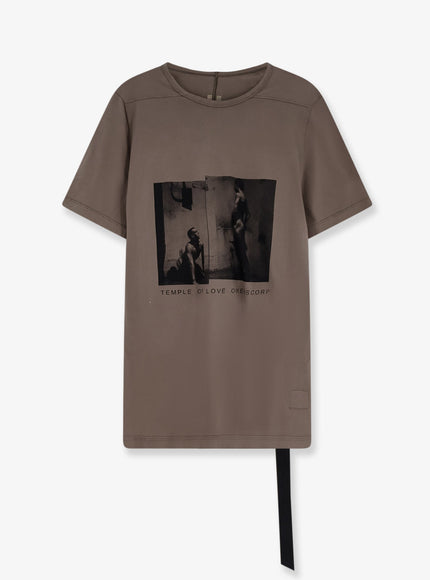 Drkshdw Cotton T-Shirt With Level Print On The Front Black