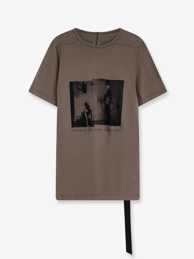 Drkshdw Cotton T-Shirt With Level Print On The Front Black
