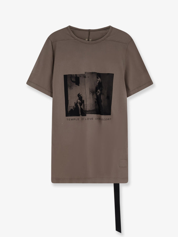 Drkshdw Cotton T-Shirt With Level Print On The Front Black