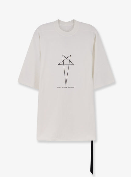 Drkshdw Cotton T-Shirt With Logo On The Front Milk Black