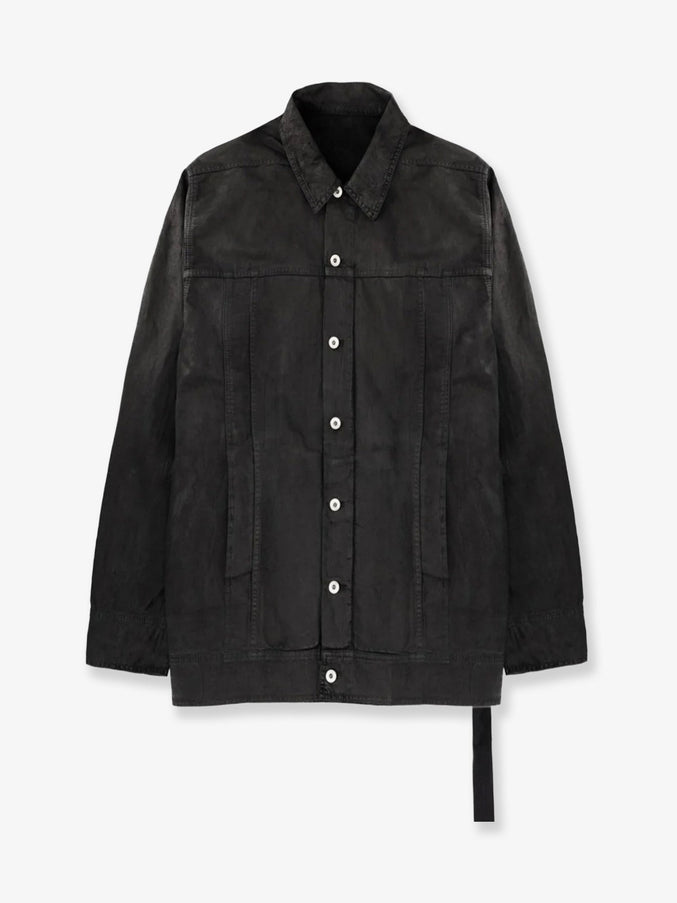Drkshdw Waxed Black Denim Jacket Black