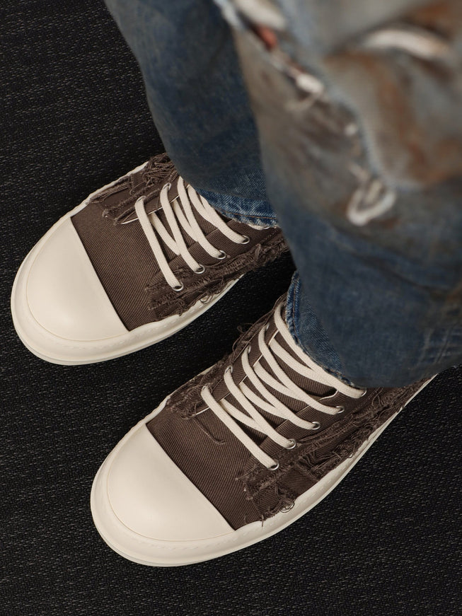 Drkshdw Used Effect Denim Sneakers