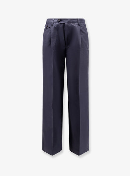 Dunst Pleated Chino Slacks Trousers Navy