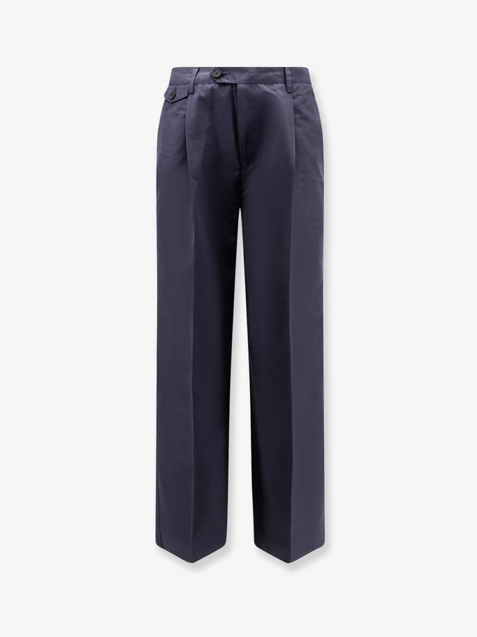 Dunst Pleated Chino Slacks Trousers Navy