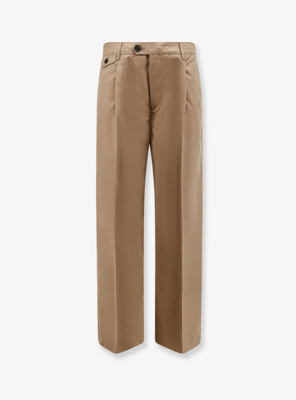 Dunst Pleated Chino Slacks Trousers Khakibrown