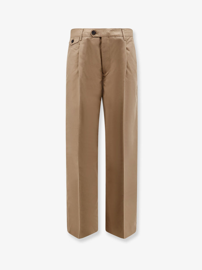 Dunst Pleated Chino Slacks Trousers Khakibrown