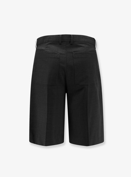 Dunst Pleated Wool And Silk Bermuda Shorts