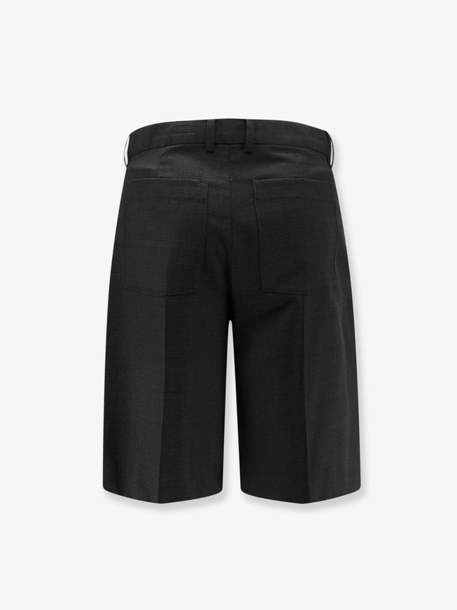Dunst Pleated Wool And Silk Bermuda Shorts