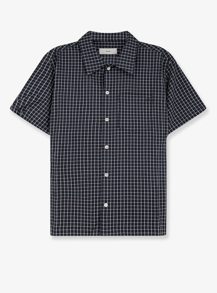 Dunst Cotton Blend Shirt With Check Pattern Blackcheck