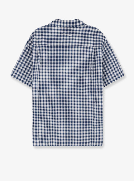Dunst Cotton Blend Shirt With Check Pattern
