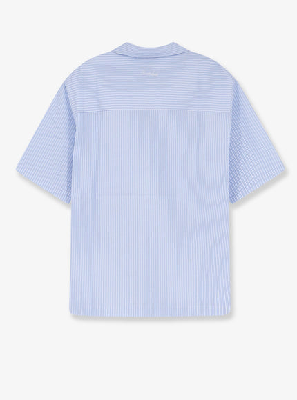 Dunst Cotton Blend Shirt With Striped Pattern