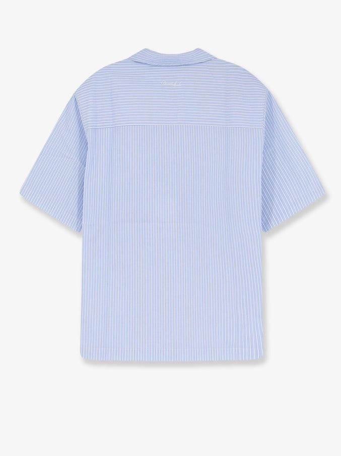 Dunst Cotton Blend Shirt With Striped Pattern