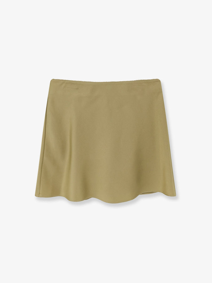 Dunst Satin Skirt With Shorts Yellowgreen