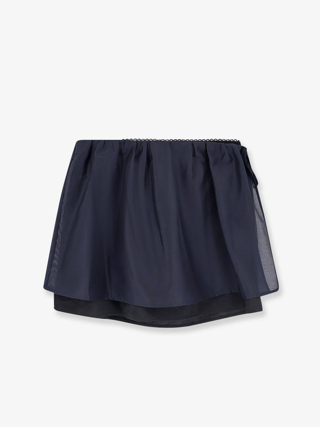 Dunst Layered Volume Mini Skirt Navy