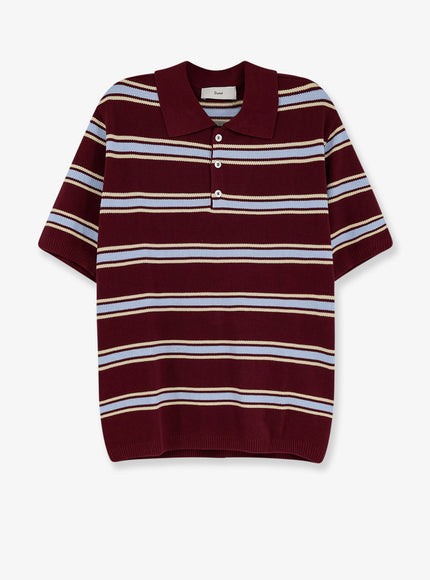 Dunst Unisex Cotton Polo Shirt Burgundyskyblue