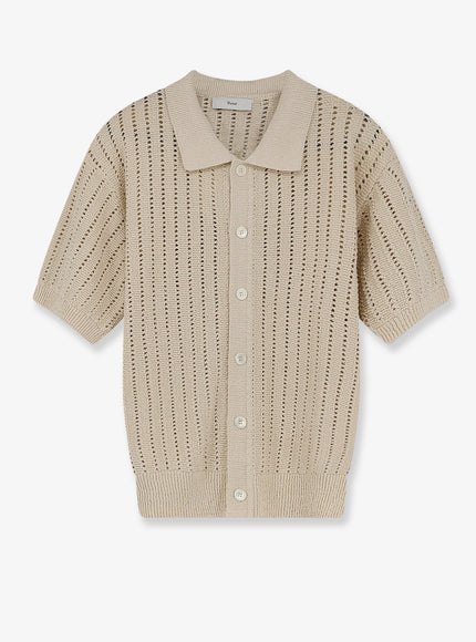 Dunst Openwork Cotton Cardigan Ivory