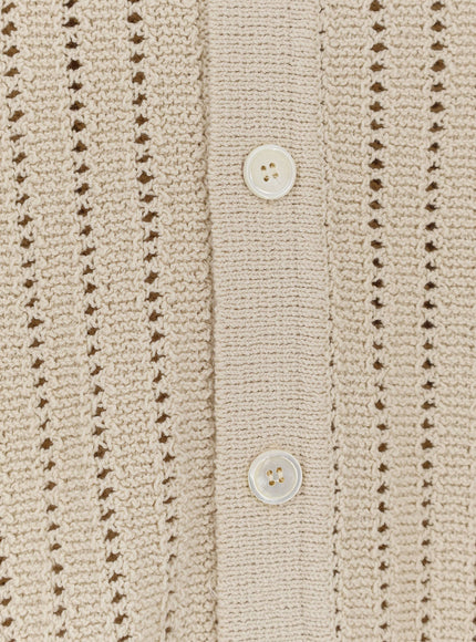 Dunst Openwork Cotton Cardigan