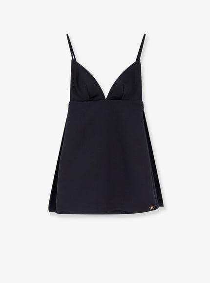 Elisabetta Franchi Daily Satin Mini Dress Nero