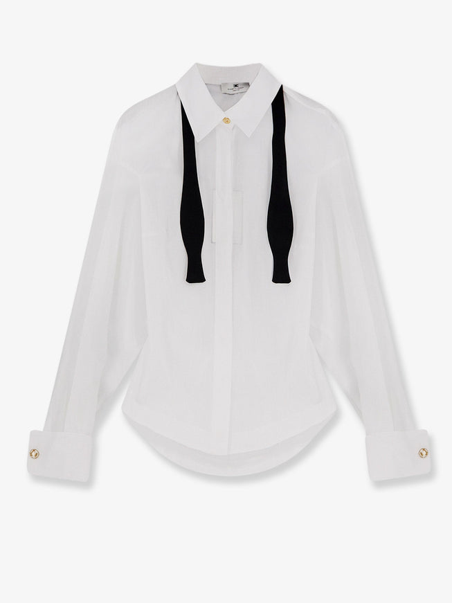 Elisabetta Franchi Cotton Shirt Bianconero