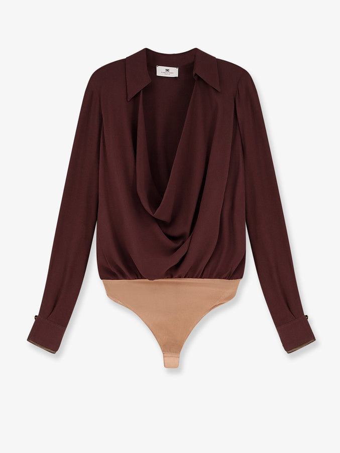 Elisabetta Franchi Viscose Body Shirt Cacao