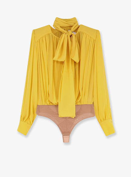Elisabetta Franchi Silk Shirt With Body Detail Sun