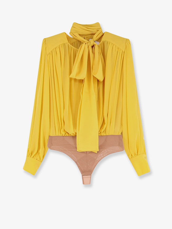 Elisabetta Franchi Silk Shirt With Body Detail Sun