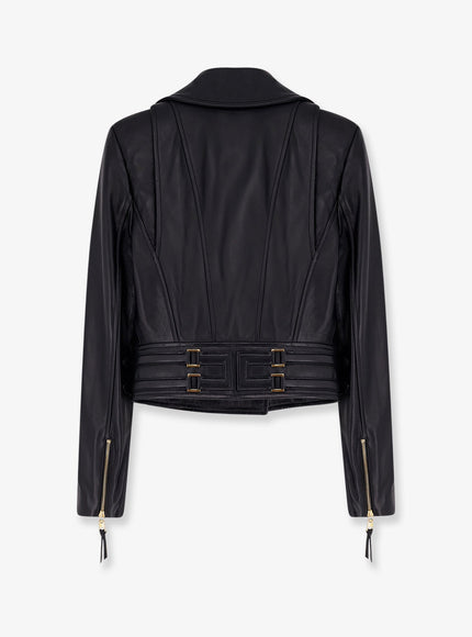 Elisabetta Franchi Cropped Leather Jacket