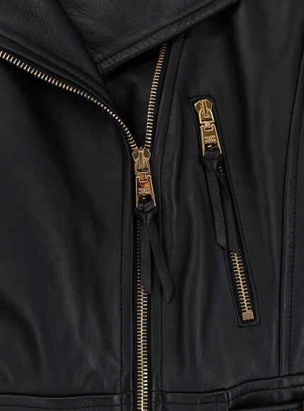 Elisabetta Franchi Cropped Leather Jacket