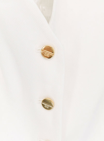 Elisabetta Franchi Linen And Viscose Vest