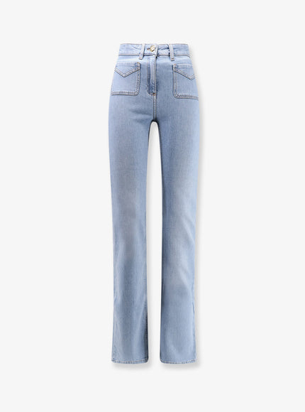 Elisabetta Franchi Stretch Cotton Jeans Lightblue