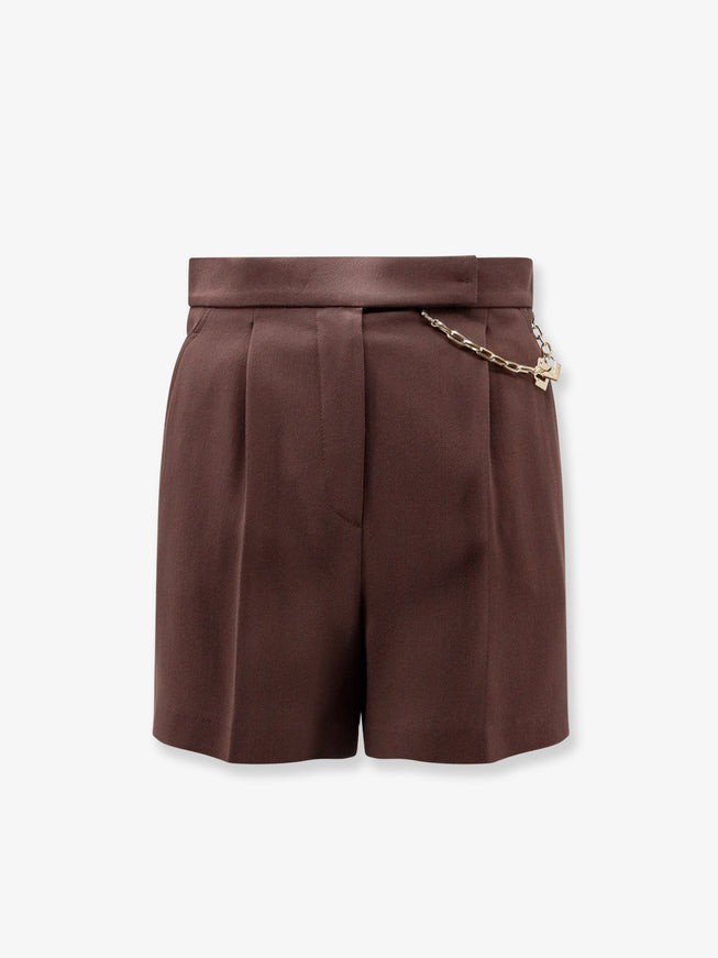 Elisabetta Franchi Stretch Viscose Shorts Cacao