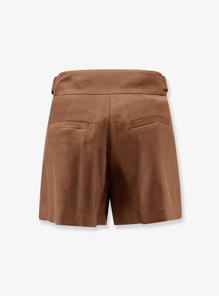 Elisabetta Franchi Daily Linen And Viscose Shorts