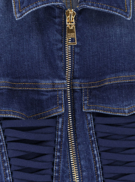 Elisabetta Franchi Urban Denim Jumpsuit