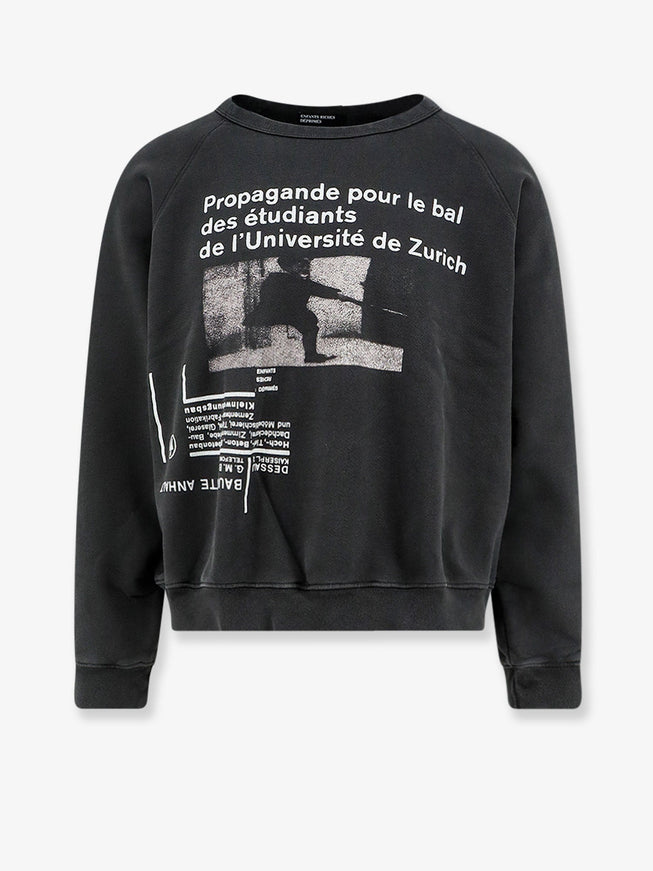 Enfants Riches Deprimes Cotton Sweatshirt With L'université De Zurich Print Fadedblack