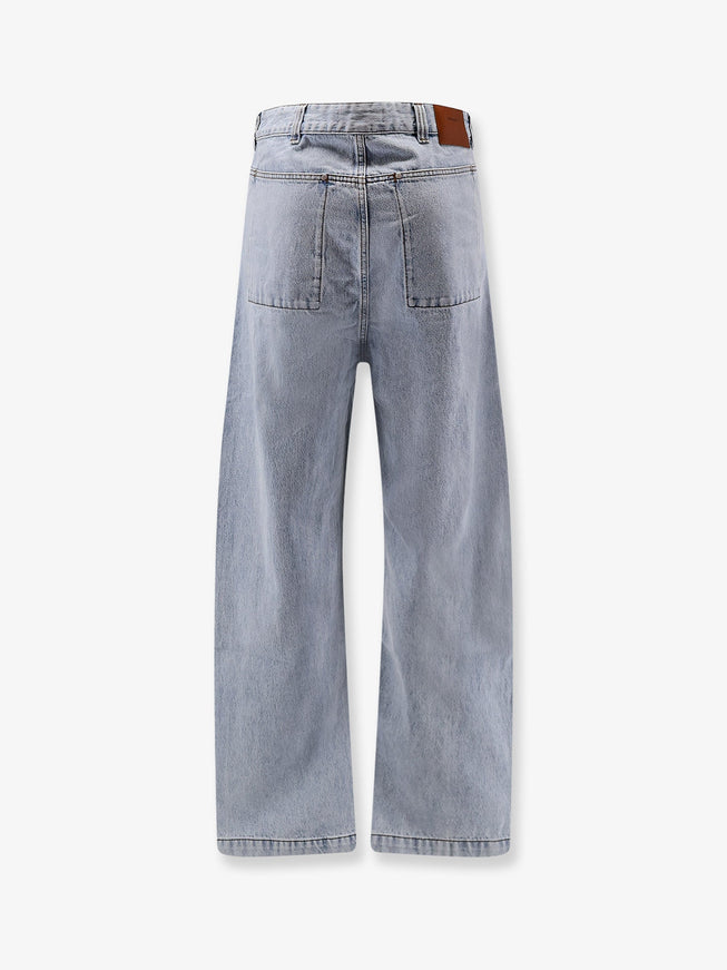 Entire Studios Gem Cotton Jeans With Back Leather Logo Patch