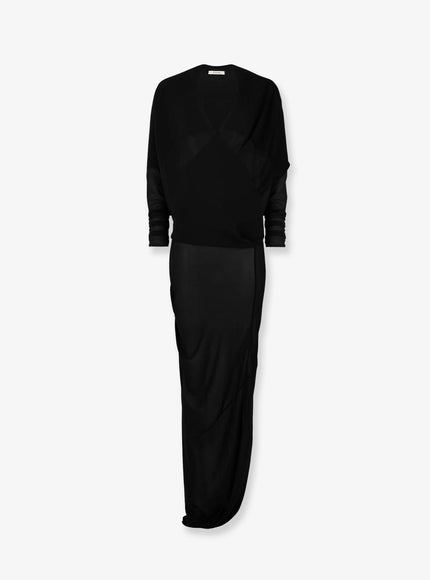 Entire Studios Transparent Fabric Robe Dress Black