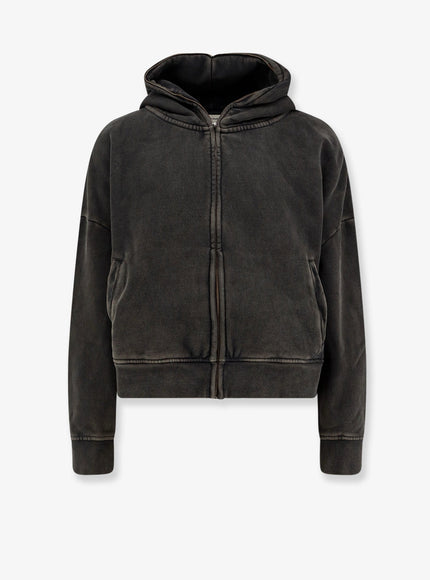 Entire Studios Eternal Zip Cottton Sweatshirt Washed Black