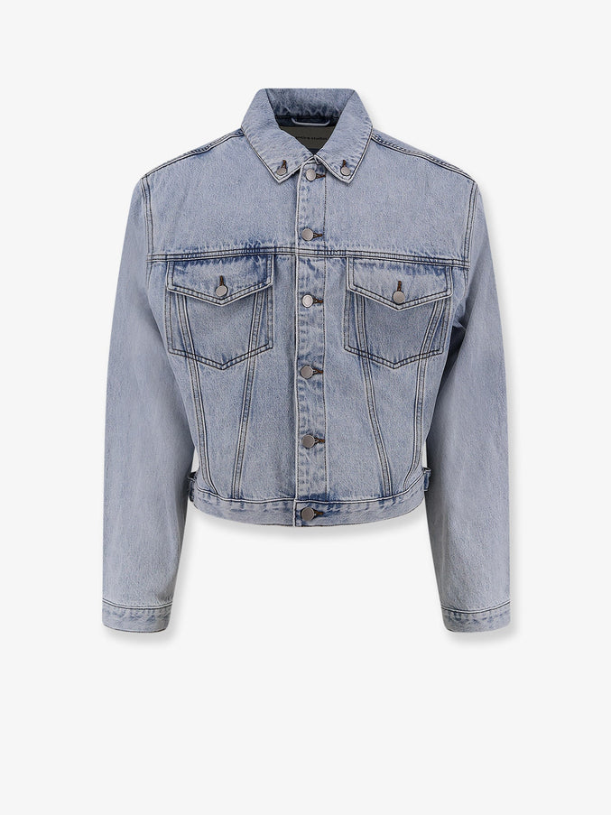 Entire Studios Denim Jacket With Padded Shoulder Pads Old Blue