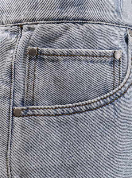 Entire Studios Light-Washed Denim Bermuda Shorts
