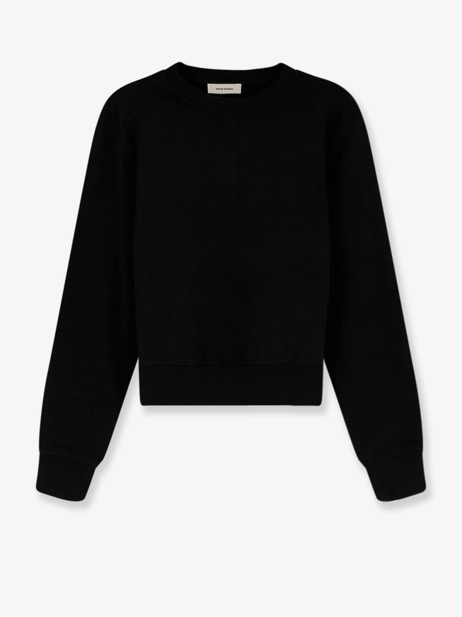 Entire Studios Pod Crew Cotton Sweatshirt Black